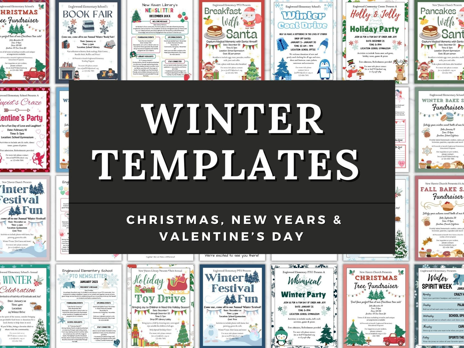 Winter Event Templates - Template My Life | TML Design