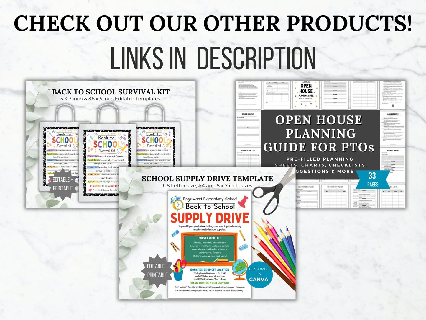 Back to School Open House Invite Flyer Template