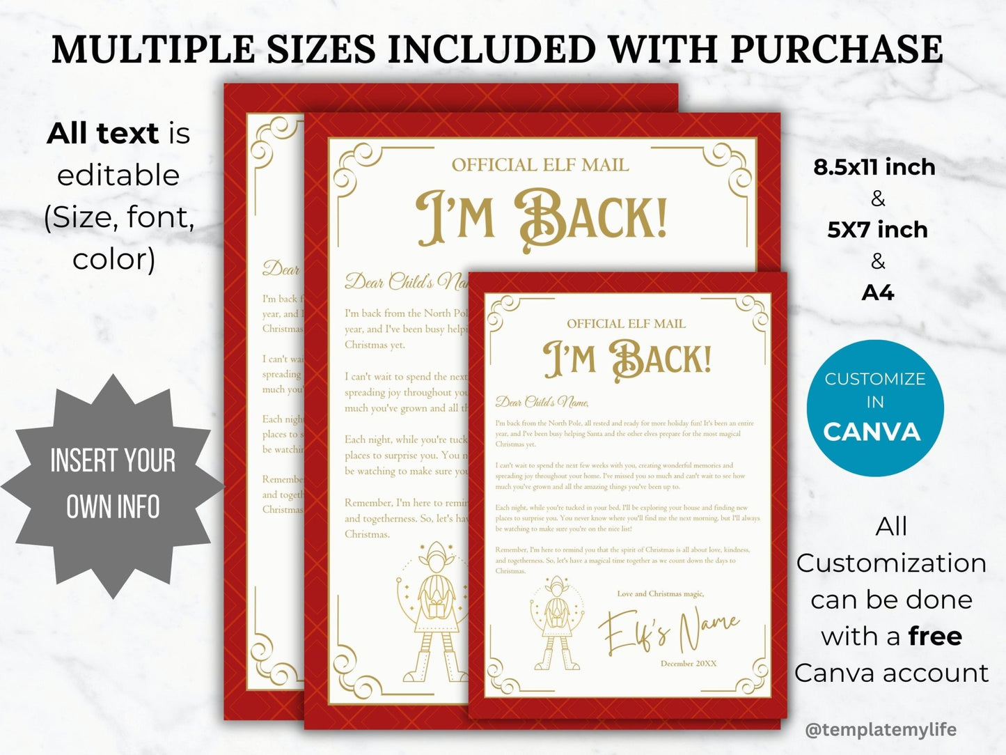 Elf Printable Bundle Welcome Letter Santa nice list certificate template Elf Letter to Santa printable elf adoption certificate Elf Activity