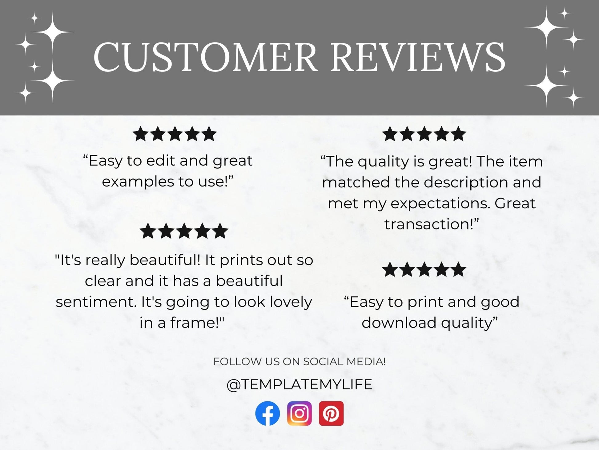 reviews from customers