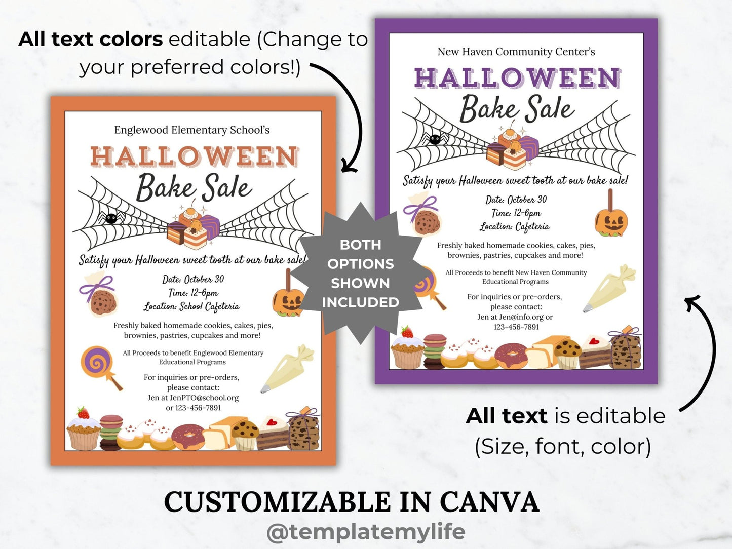 Halloween Bake Sale Fundraiser Flyer Template