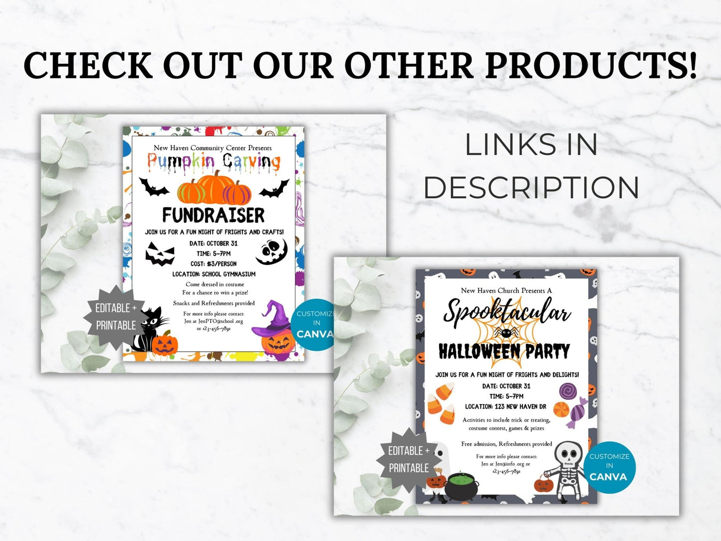 Halloween Potluck Invite Flyer template