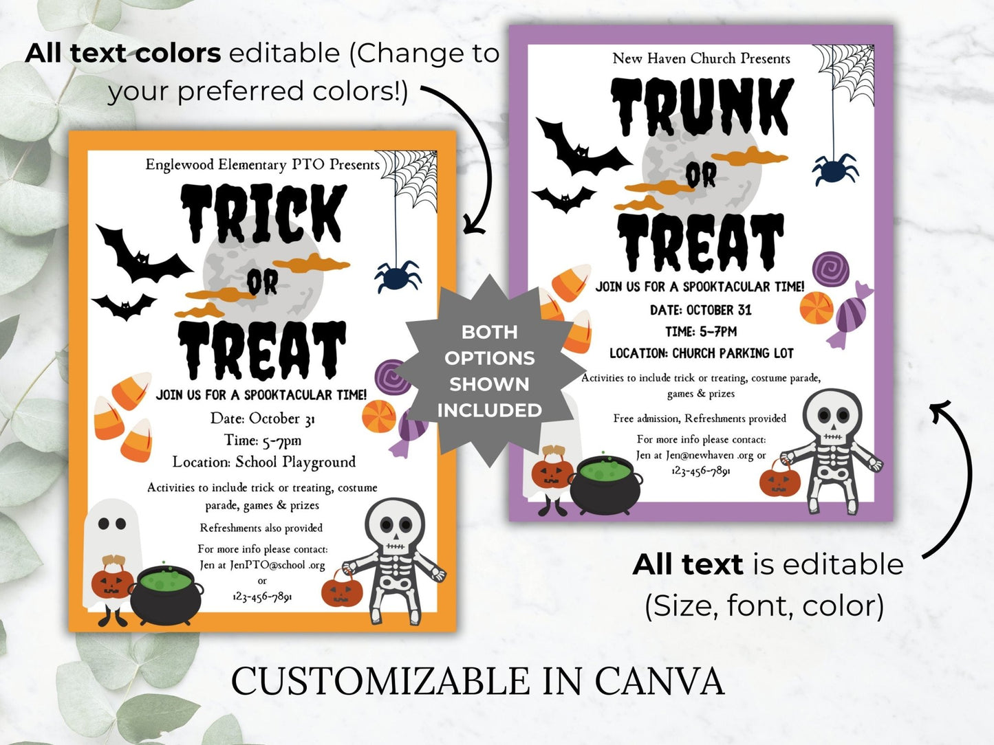 Halloween Trick or Treat Flyer Invitation Flyer Template