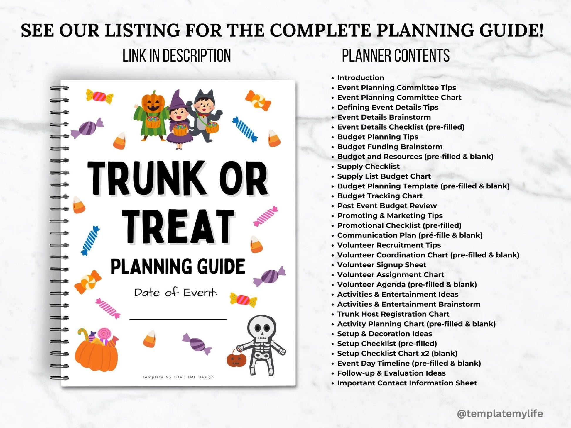 trunk or treat planning guide printable