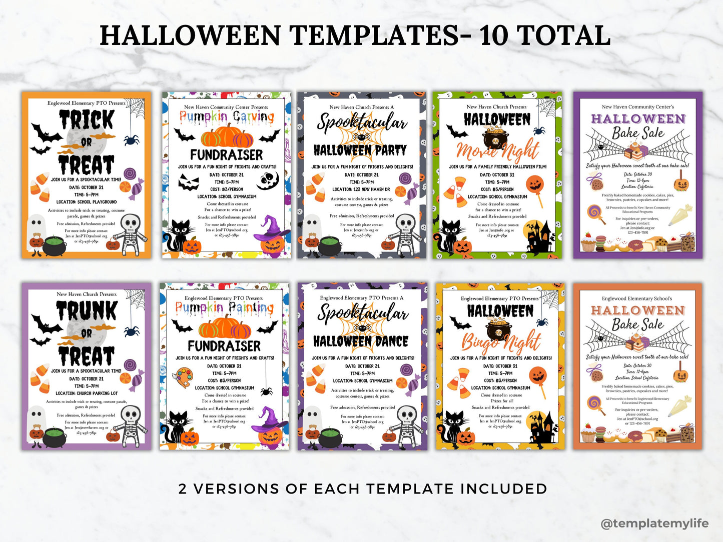 Halloween Fundraiser Flyer Template Bundle Template My Life TML Design
