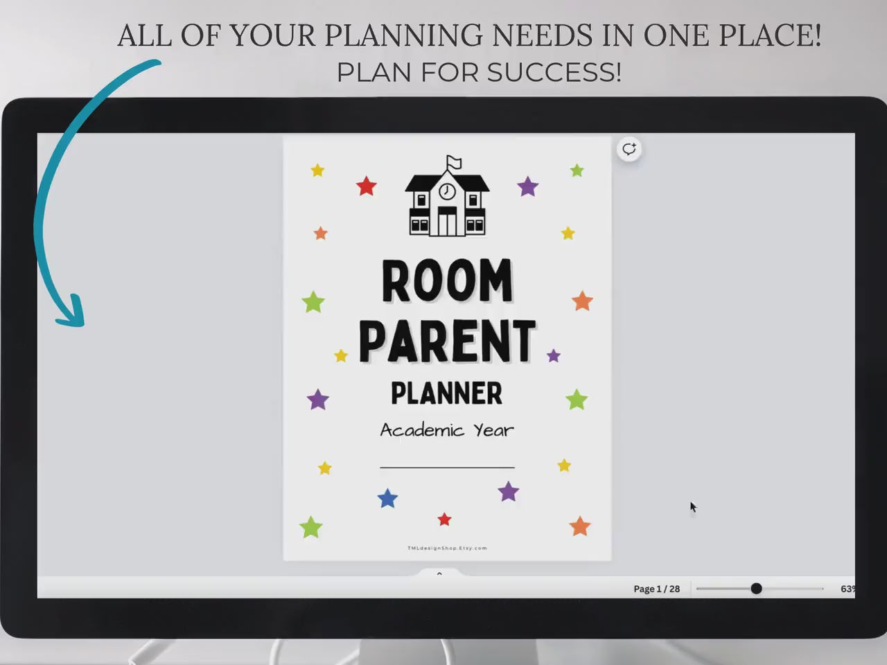 Classroom Parent Planner Printable PTO Room Parent Binder template PTA Room Mom Forms elementary school room parent event planner sheets