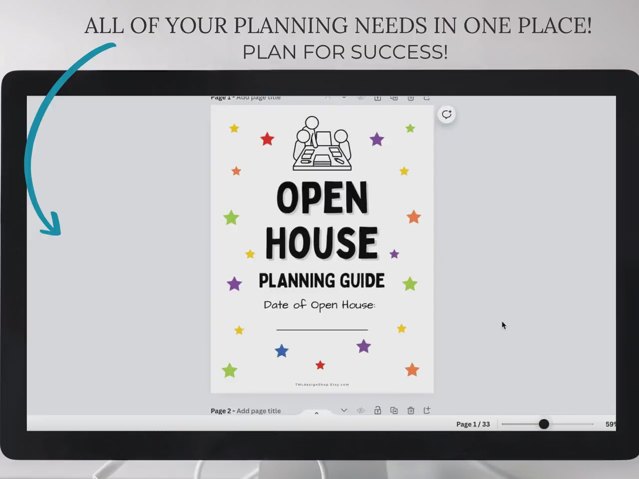 Video scrolling through pages of the PTO/PTA Back to School Open House planning guide