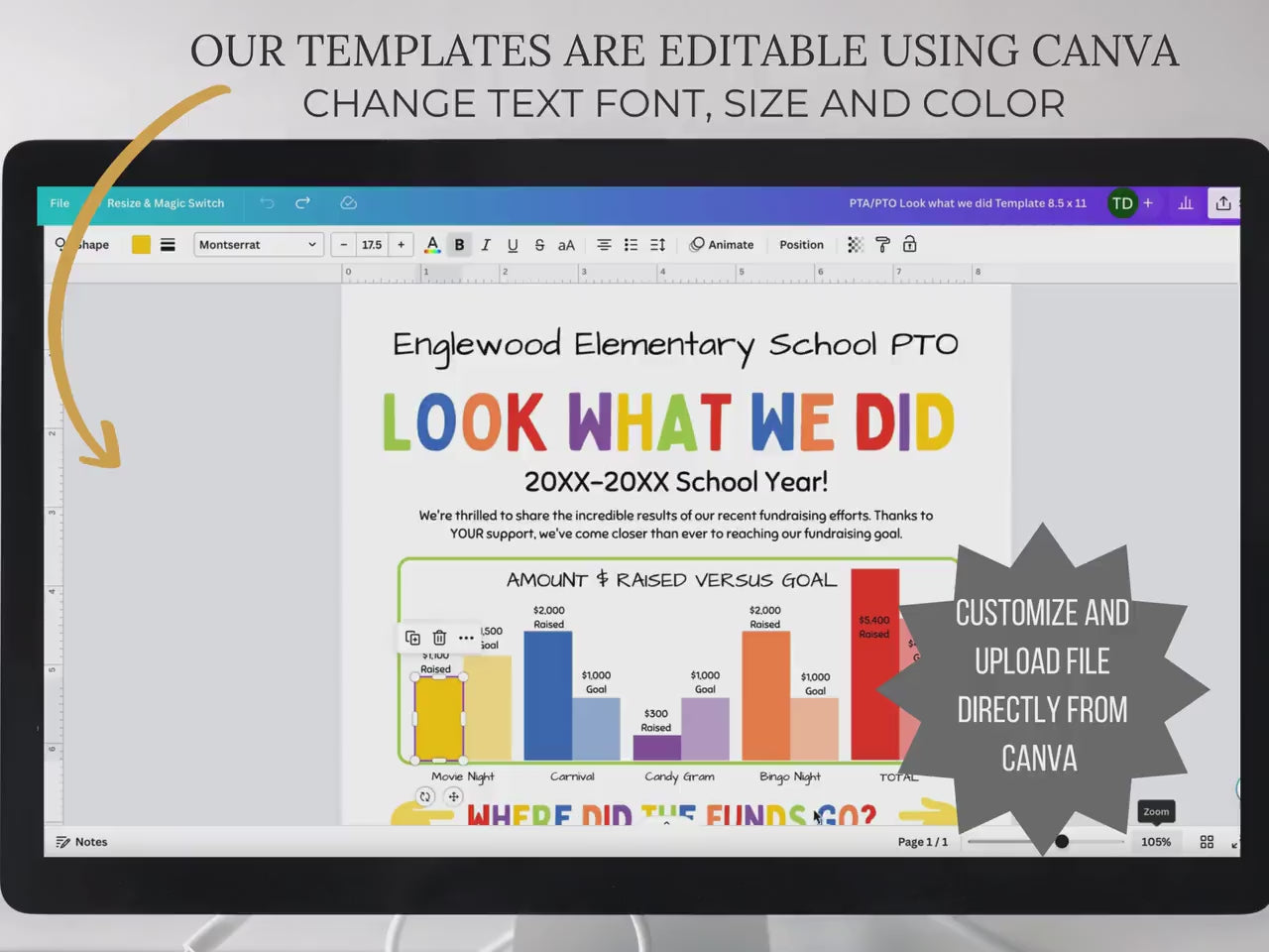 PTA Newsletter Template PTO Newsletter Handout Editable School Newsletter Flyer Preschool Newsletter Simple Elementary Classroom Newsletter