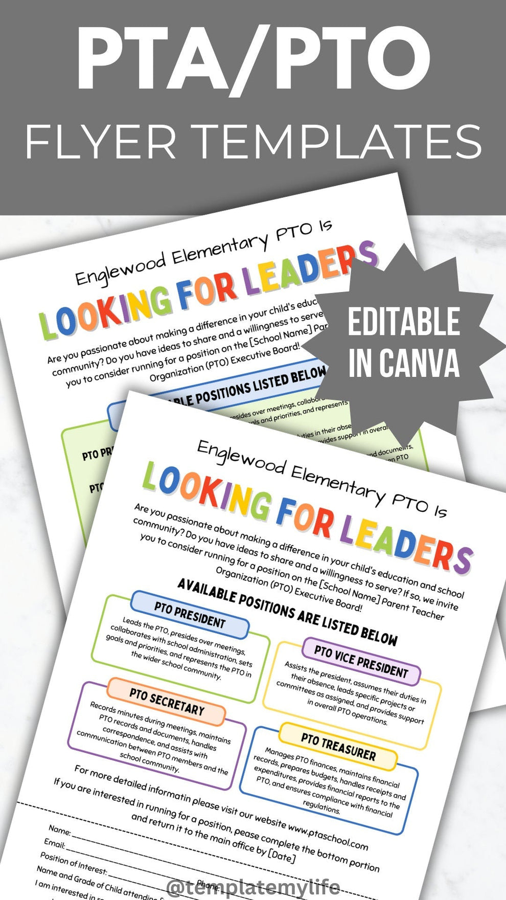 PTO Election Nomination Form editable template - Efficient Submissions ...