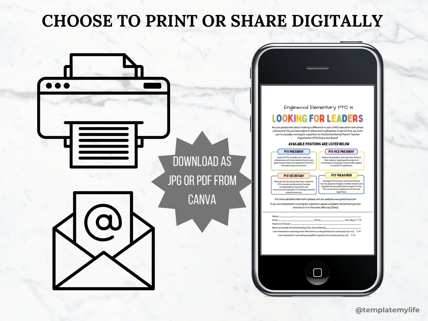 PTO Election Nomination Form editable template - Efficient Submissions ...