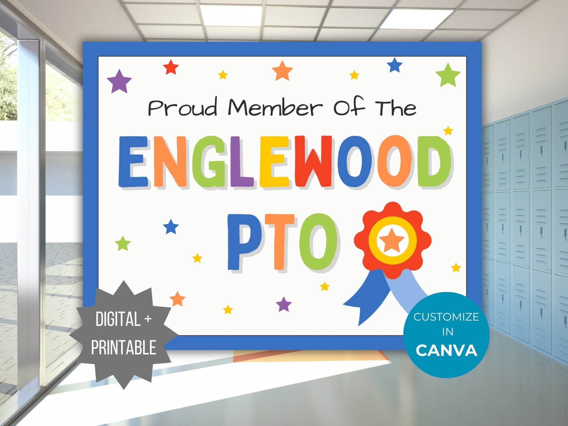 Editable PTA membership certificate award PTO member appreciation sign template pta member recognition handout join pto thank you printable