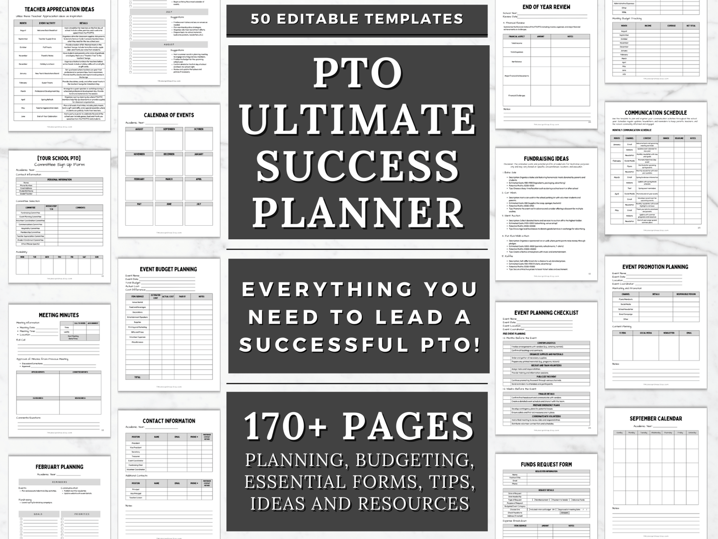 PTO PTA President and Leader Planner Printable