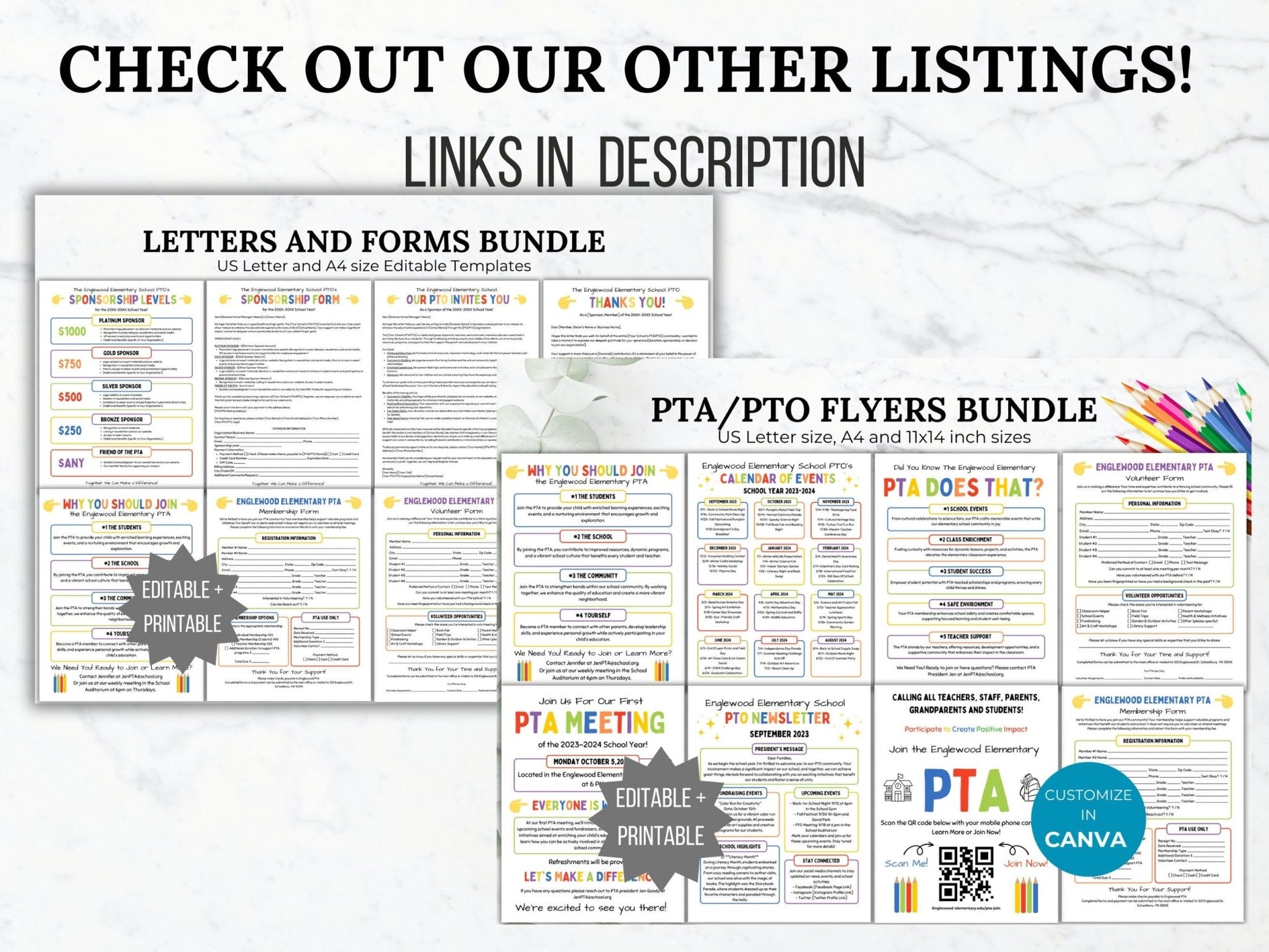 PTA Sign Up Sheet Template PTO Sign up sheet printable school event volunteer sign up editable pta event sign in teacher volunteer pto flyer